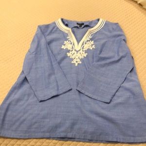 Talbots MP Blue Top